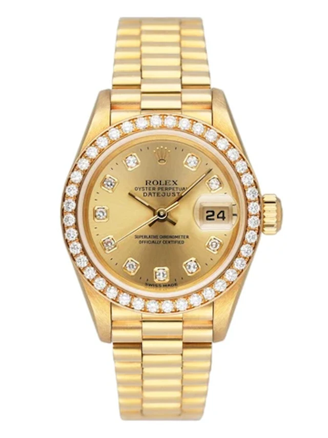 Rolex Datejust 79178 Diamond Yellow Gold Ladies Watch Box Papers