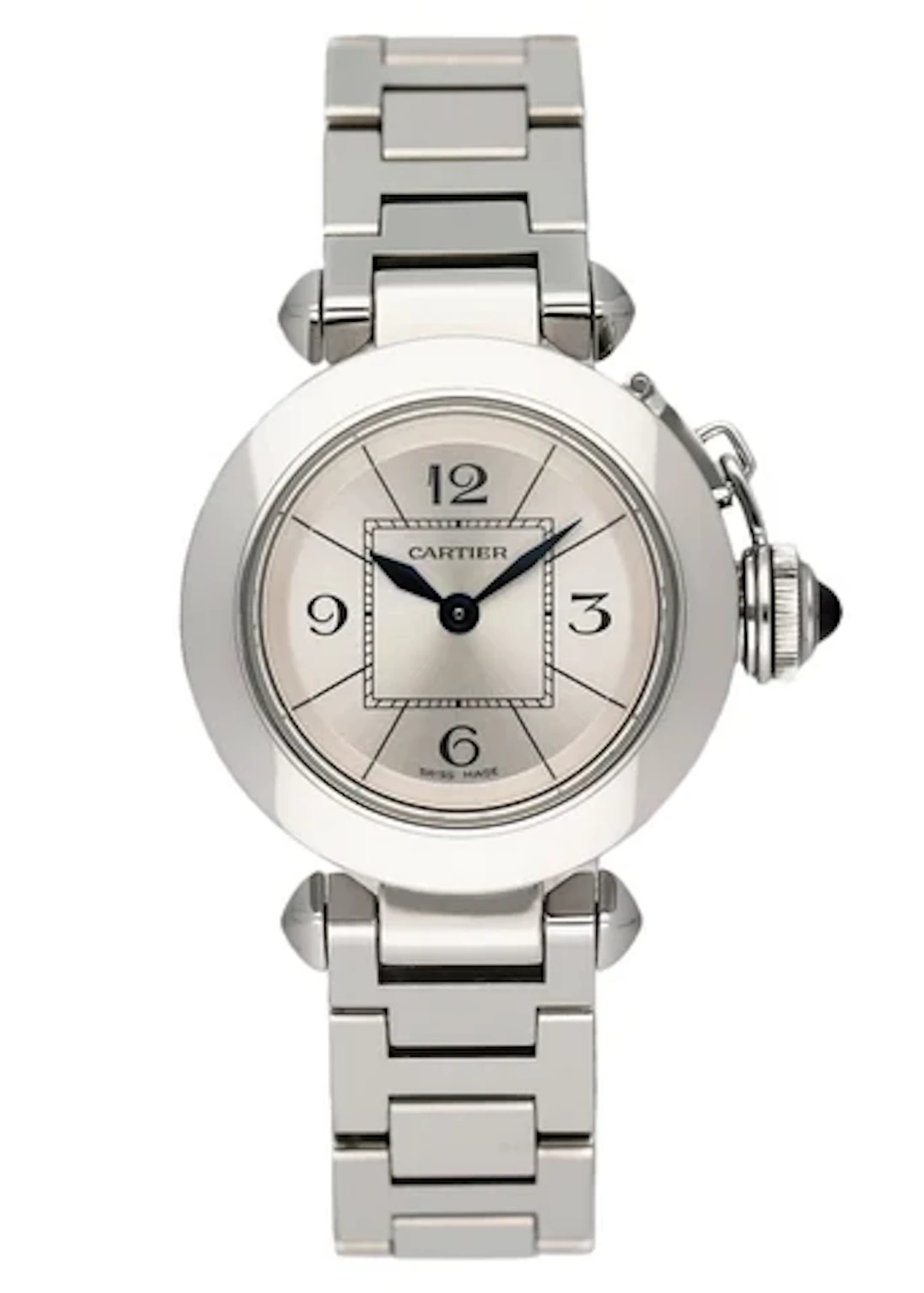 Cartier Miss Pasha W3140007 Silver Dial Ladies Watch Box Papers