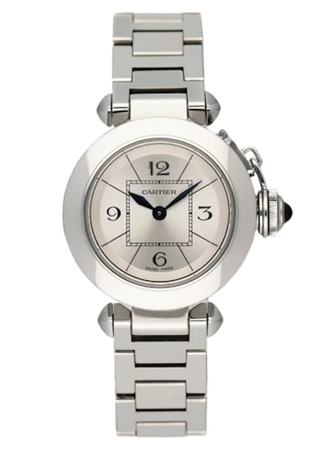 Cartier Miss Pasha W3140007 Silver Dial Ladies Watch Box Papers