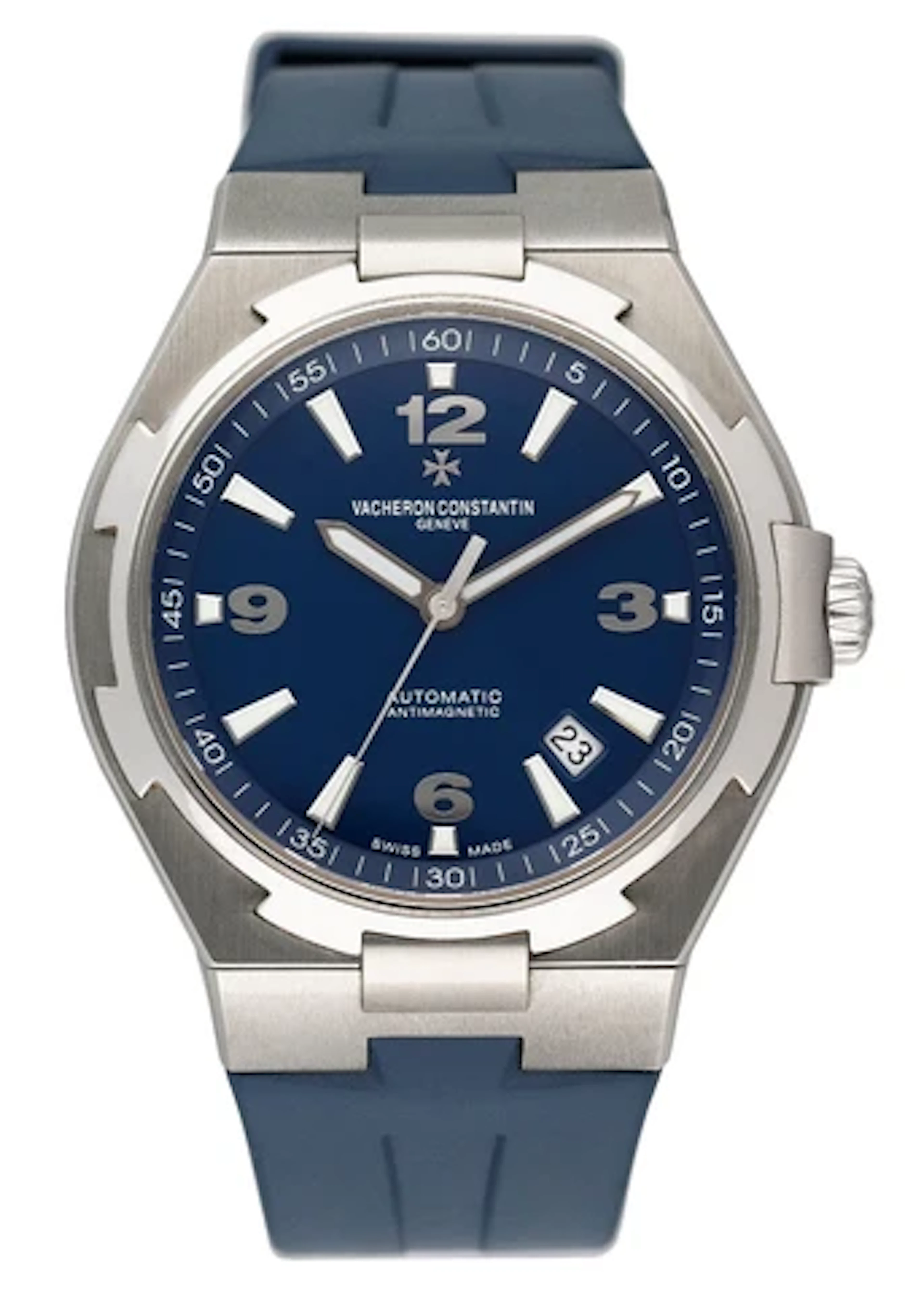 Vacheron Constantin Overseas 47040 Blue Dial Mens Watch With Papers