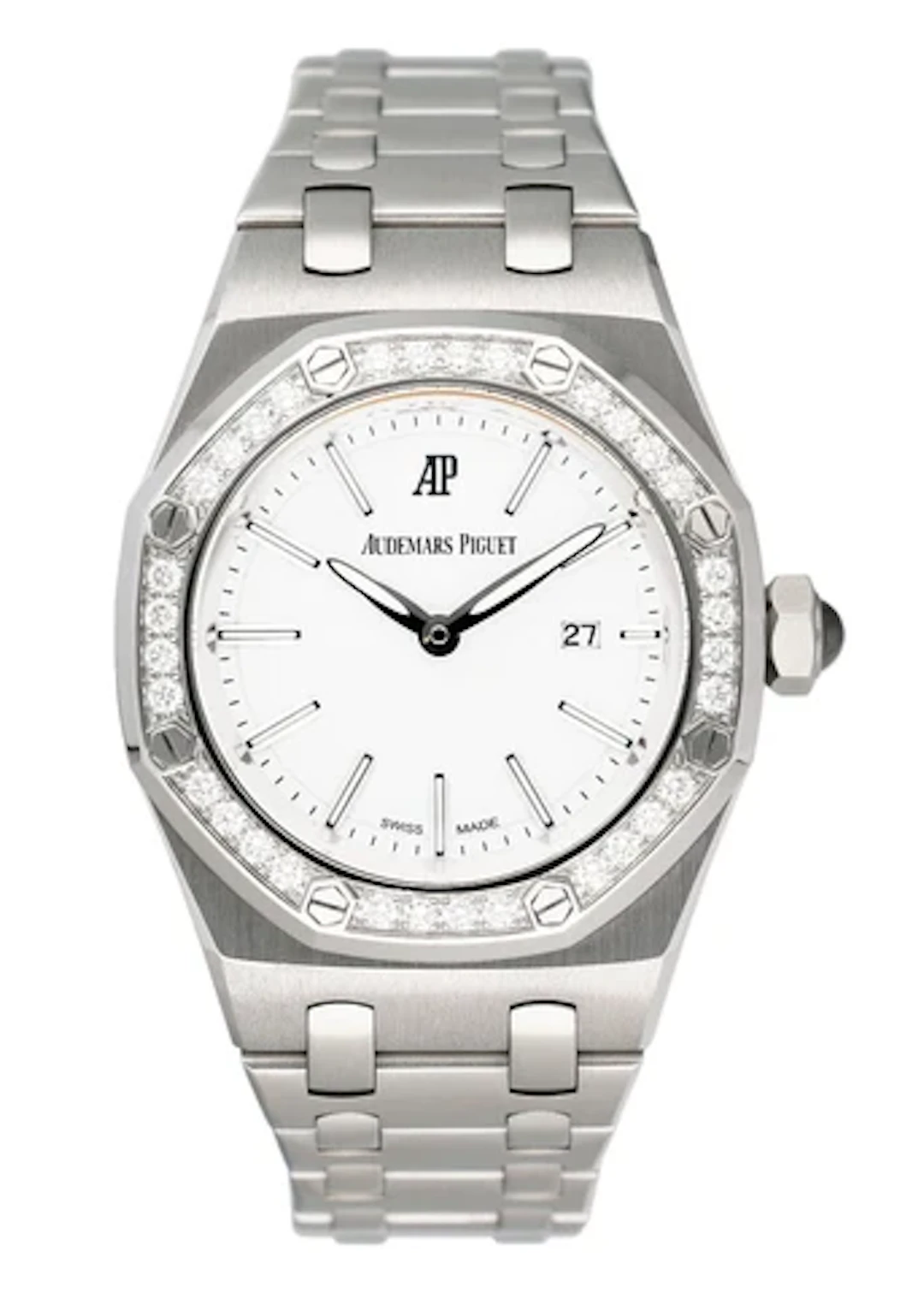 Audemars Piguet 67601ST Diamond White Dial Steel Ladies Watch With Papers