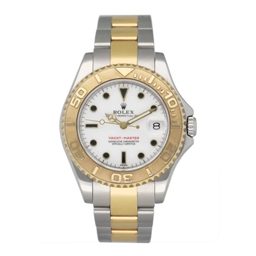 Rolex Yacht-Master 168623 White Dial Two-Tone Ladies Watch