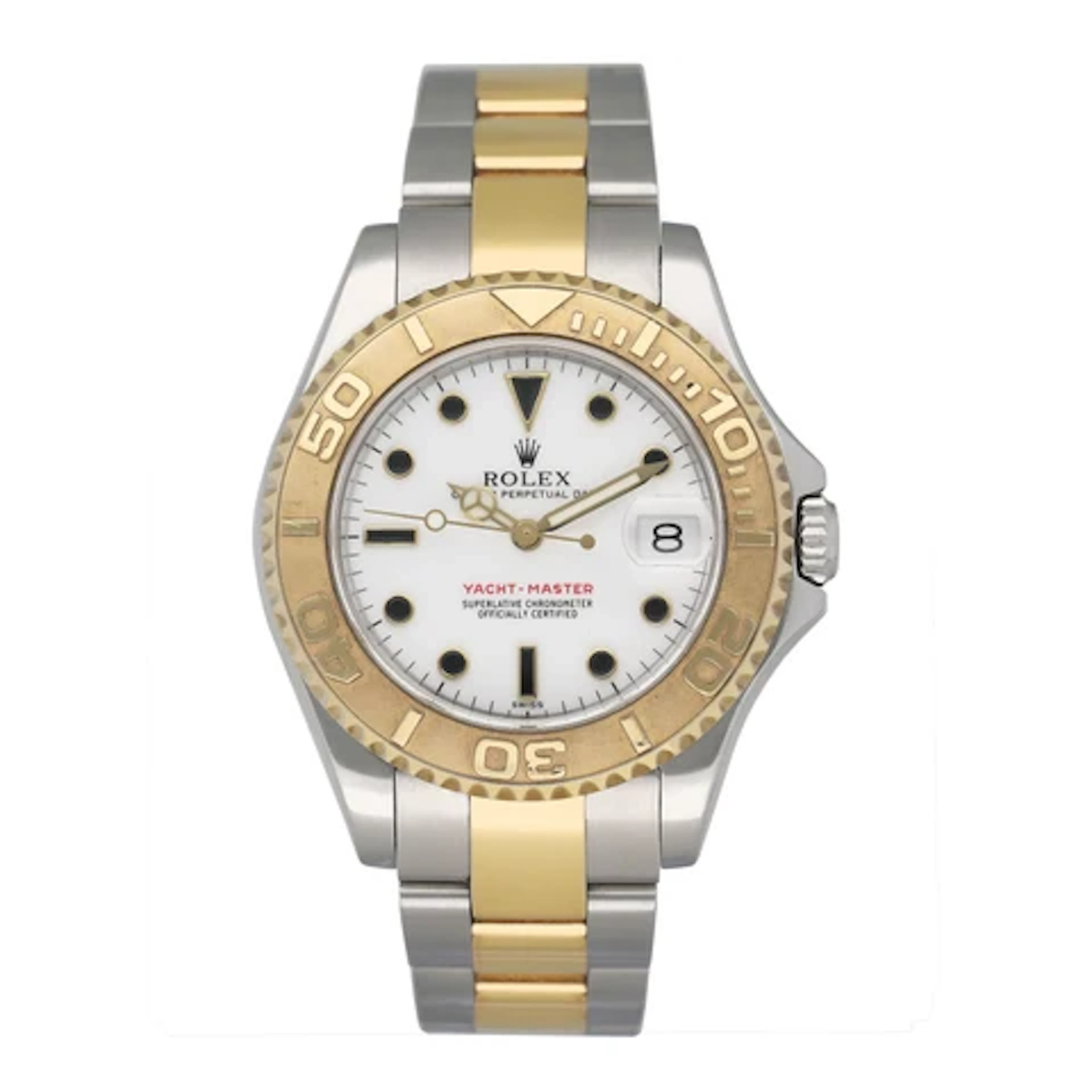 Rolex Yacht-Master 168623 White Dial Two-Tone Ladies Watch