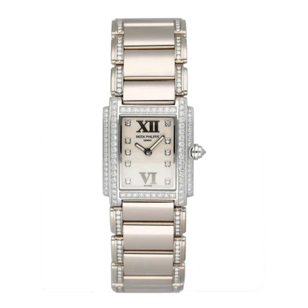 Patek Philippe Twenty-4 4908/310G-011 White Dial Ladies Watch Box Papers