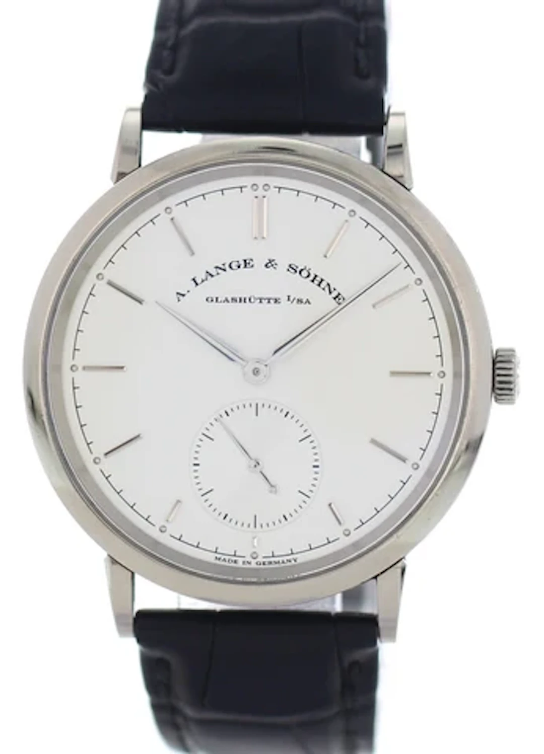 Men's A. Lange & Sohne Glashutte I/SA Saxonia 18K White Gold Box and Papers