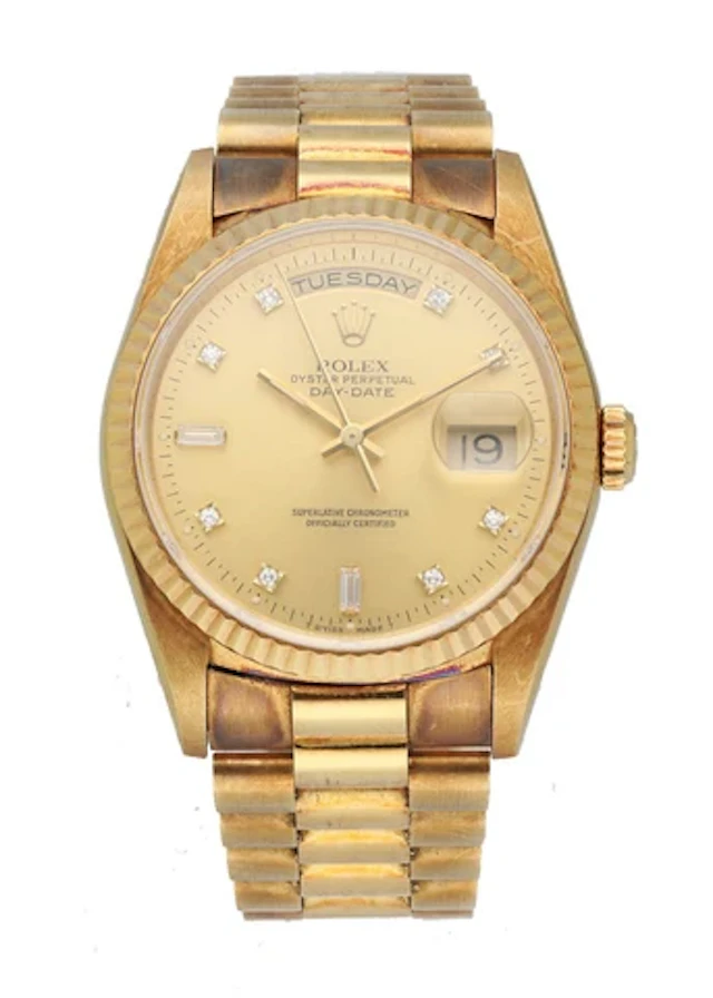 Rolex Oyster Perpetual Day-Date President 18238 Mens Watch Box & Papers MINT