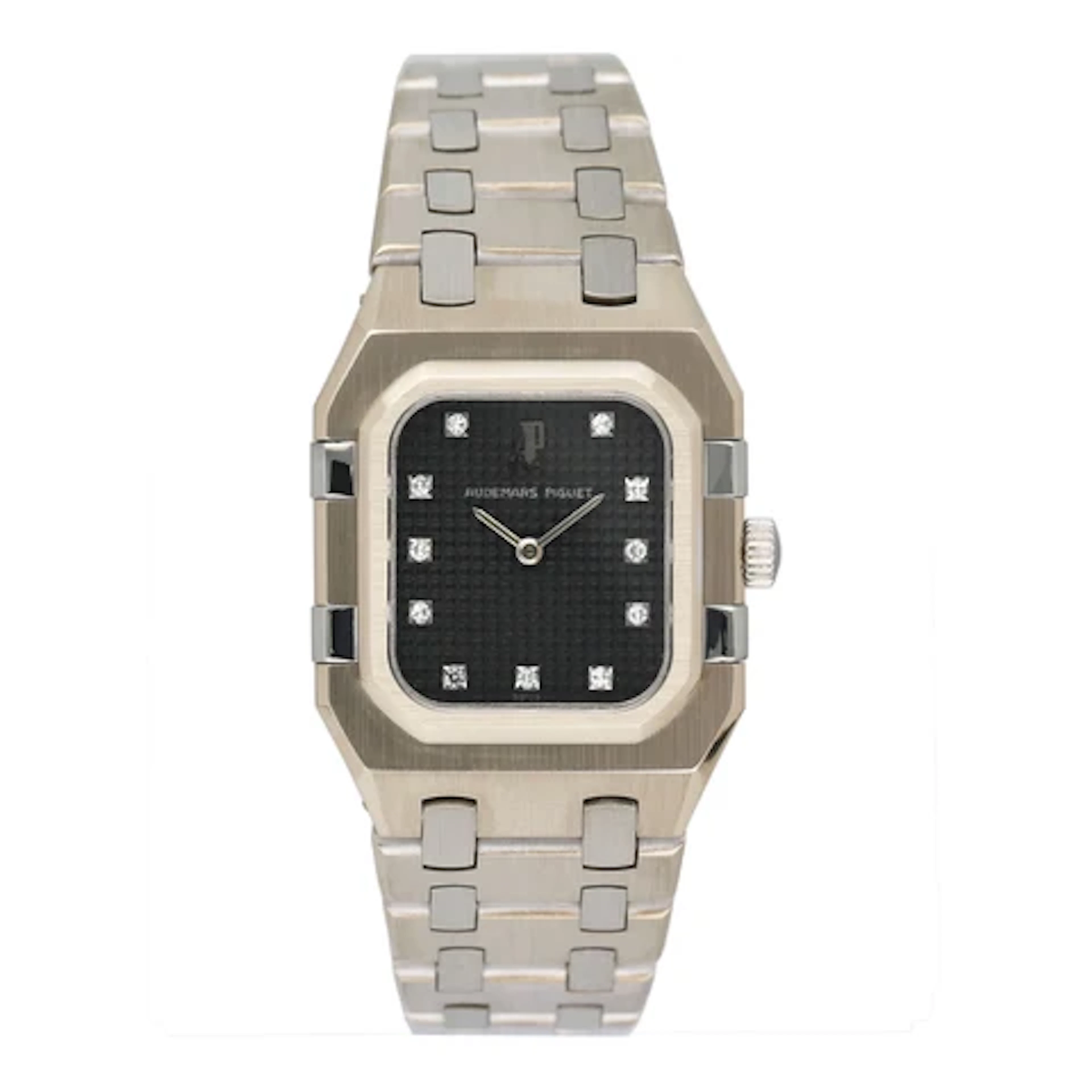Audemars Piguet Square Royal Oak 6010BC Diamond Blue Dial Ladies Watch