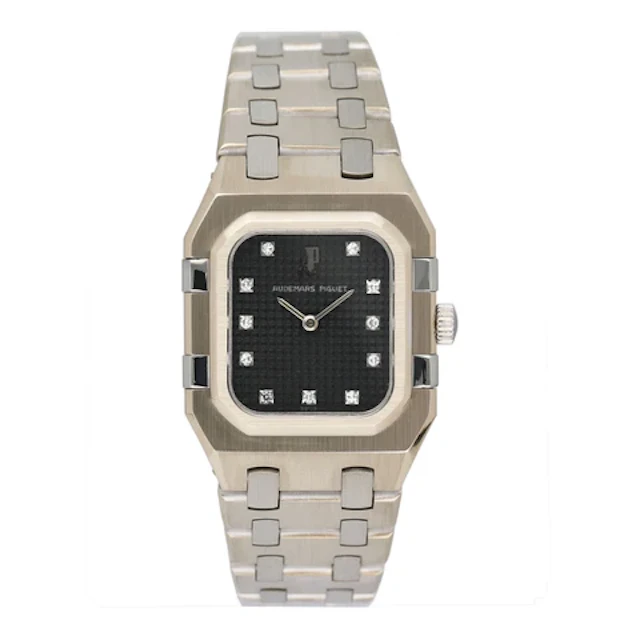 Audemars Piguet Square Royal Oak 6010BC Diamond Blue Dial Ladies Watch