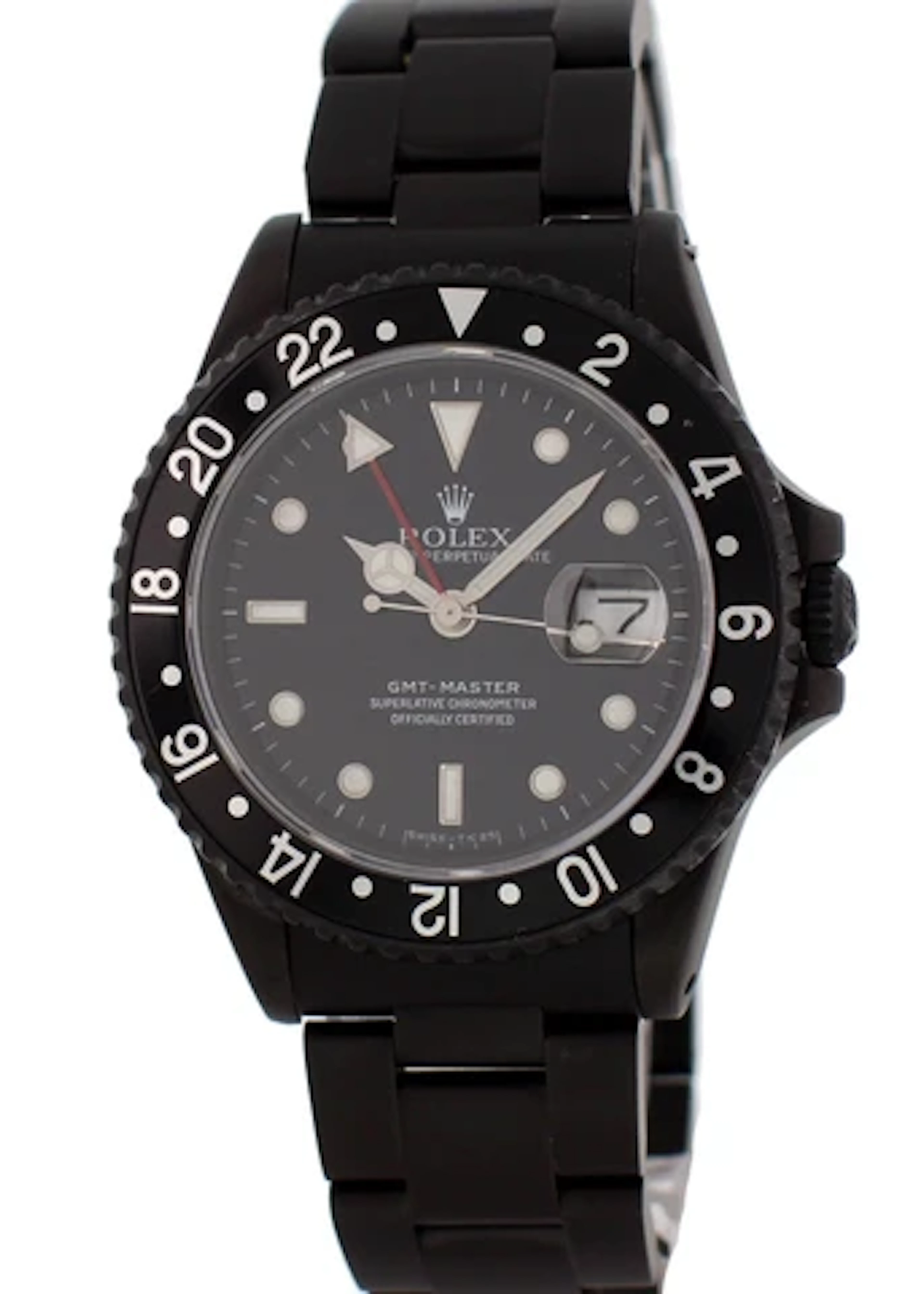 Rolex Oyster Perpetual Date GMT Master 16700 Black PVD Mens Watch
