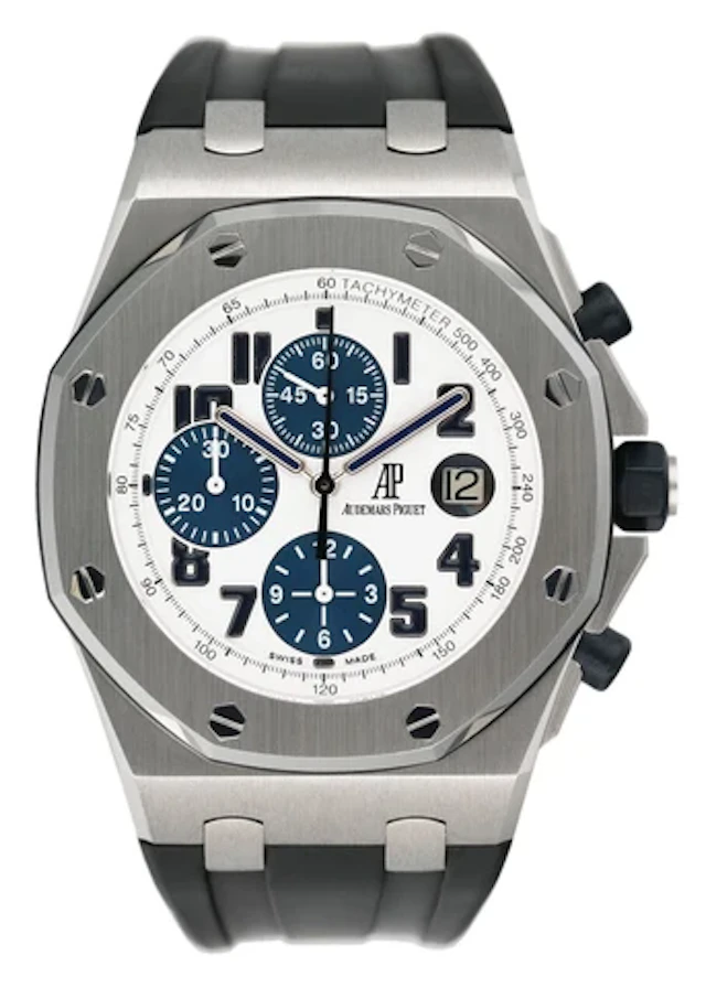 Audemars Piguet Royal Oak Offshore 26170ST White Dial Mens Watch Box Papers