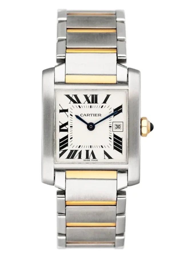 Cartier Tank Francaise W51012Q4 Two Tone Midsize Ladies Watch