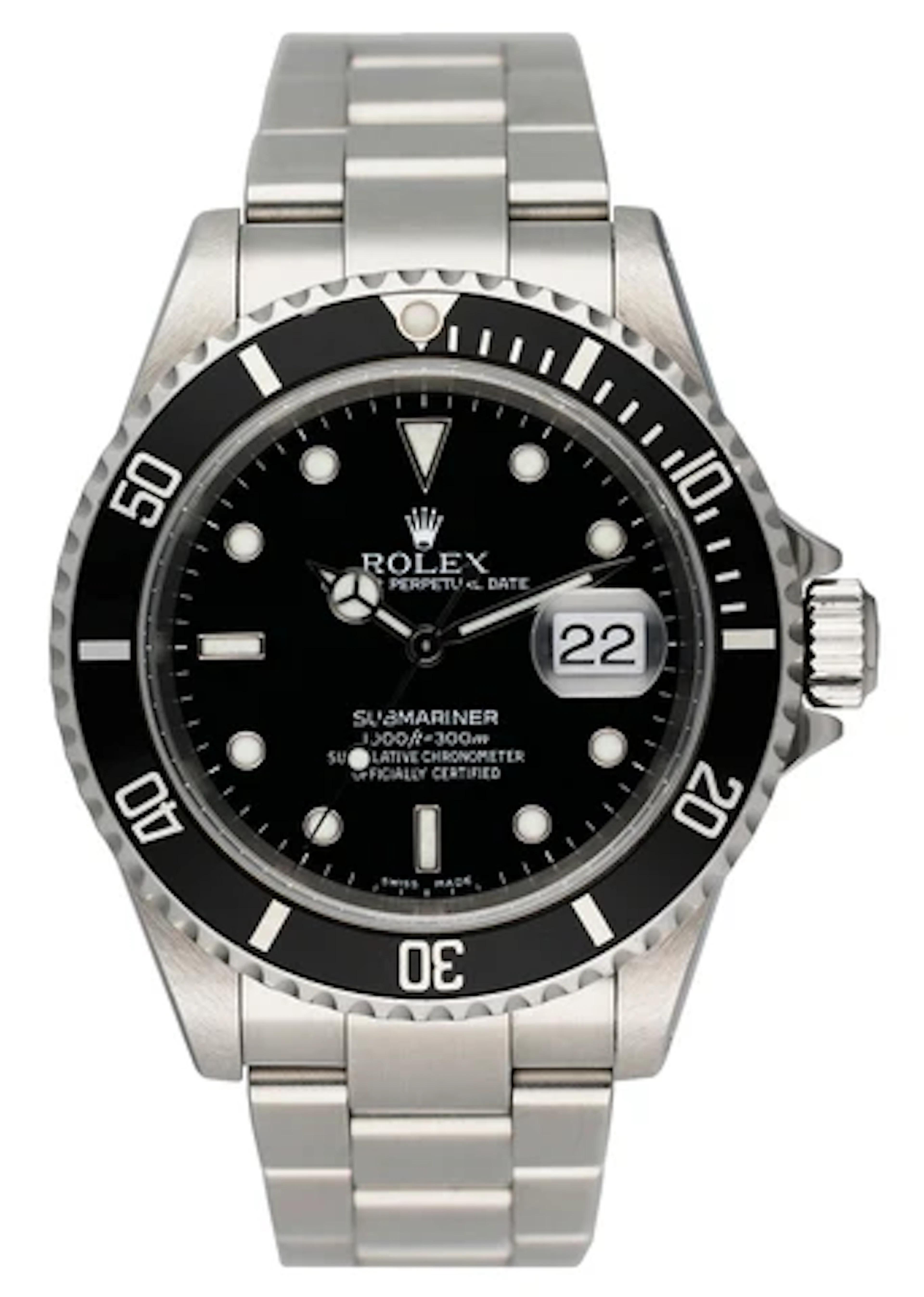 Rolex Submariner Date 16610 Mens Watch Box Papers