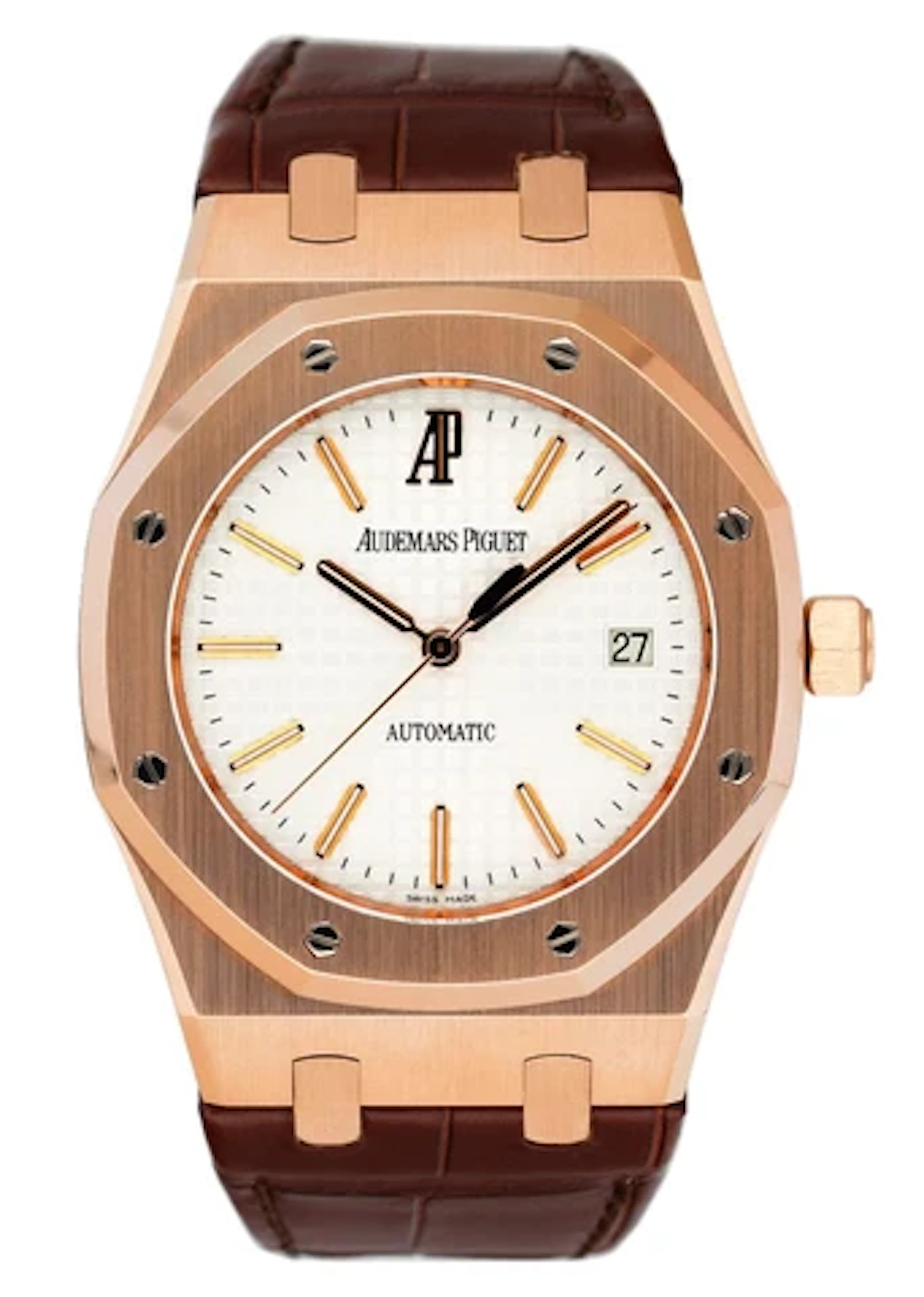 Audemars Piguet Royal Oak 15300OR White Dial Mens Watch Box Papers