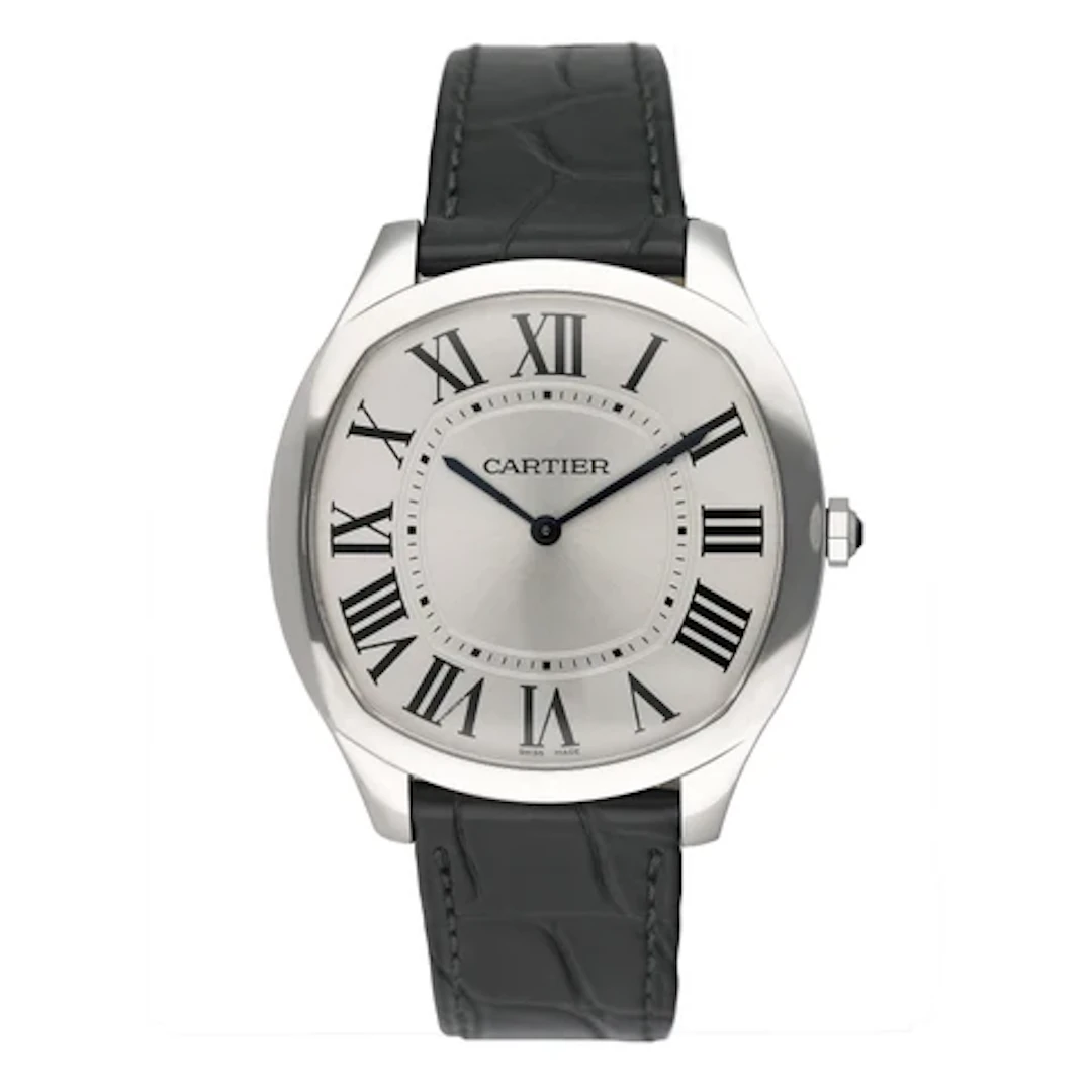 Cartier Drive De Cartier WSNM0011 Silver Dial Large Mens Watch Box Papers