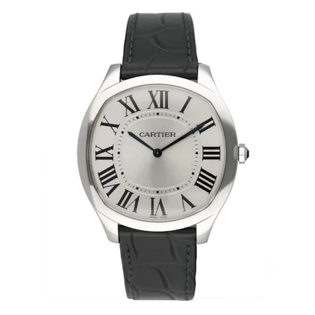 Cartier Drive De Cartier WSNM0011 Silver Dial Large Mens Watch Box Papers