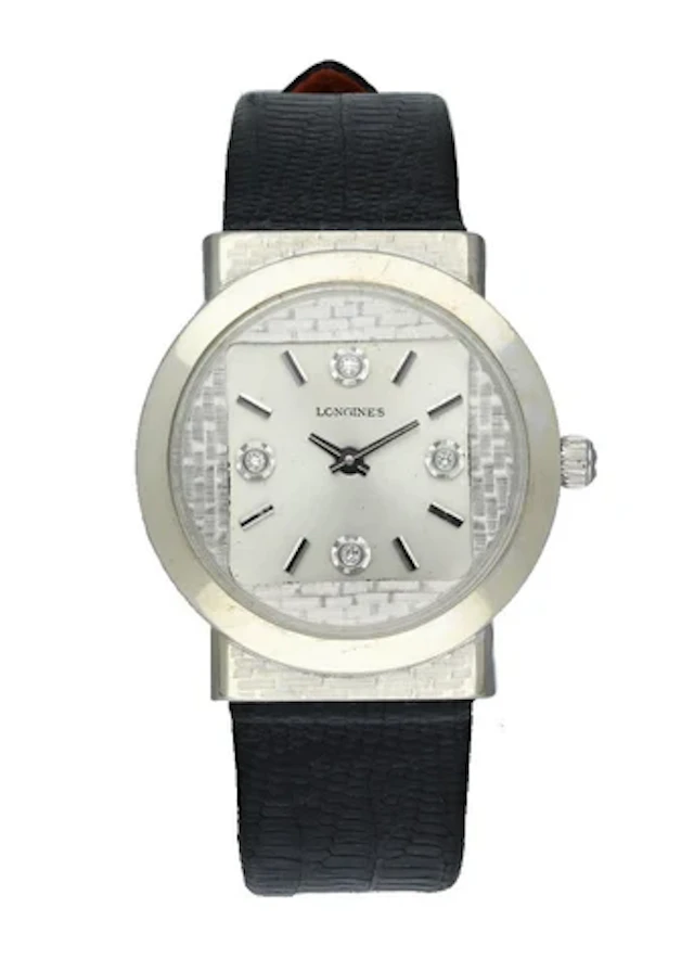 Longines vintage diamond/14K solid white gold Ladies watch