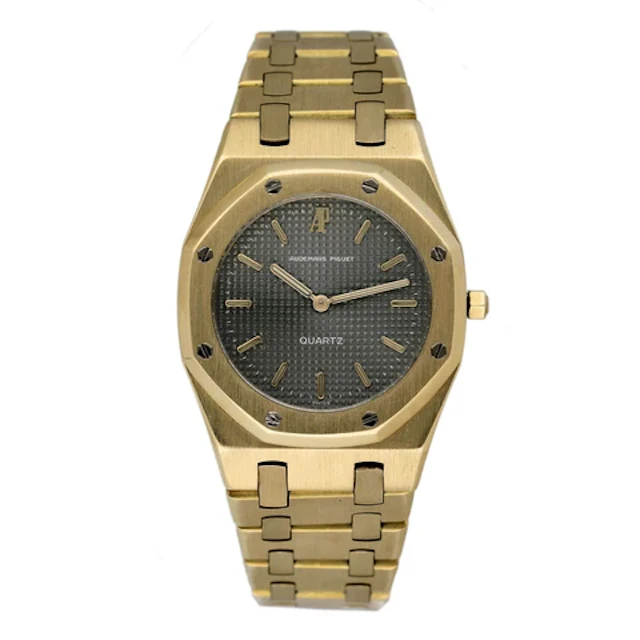 Audemars Piguet Royal Oak 6008BA Grey Dial 18K Yellow Gold Ladies Watch