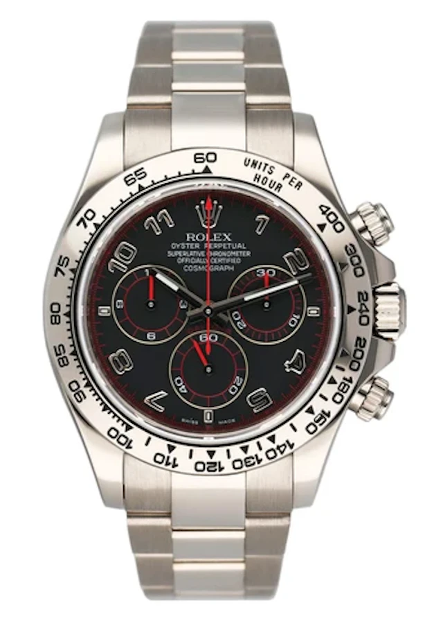 Rolex Daytona 116509 Black Dial 18K White Gold Mens Watch