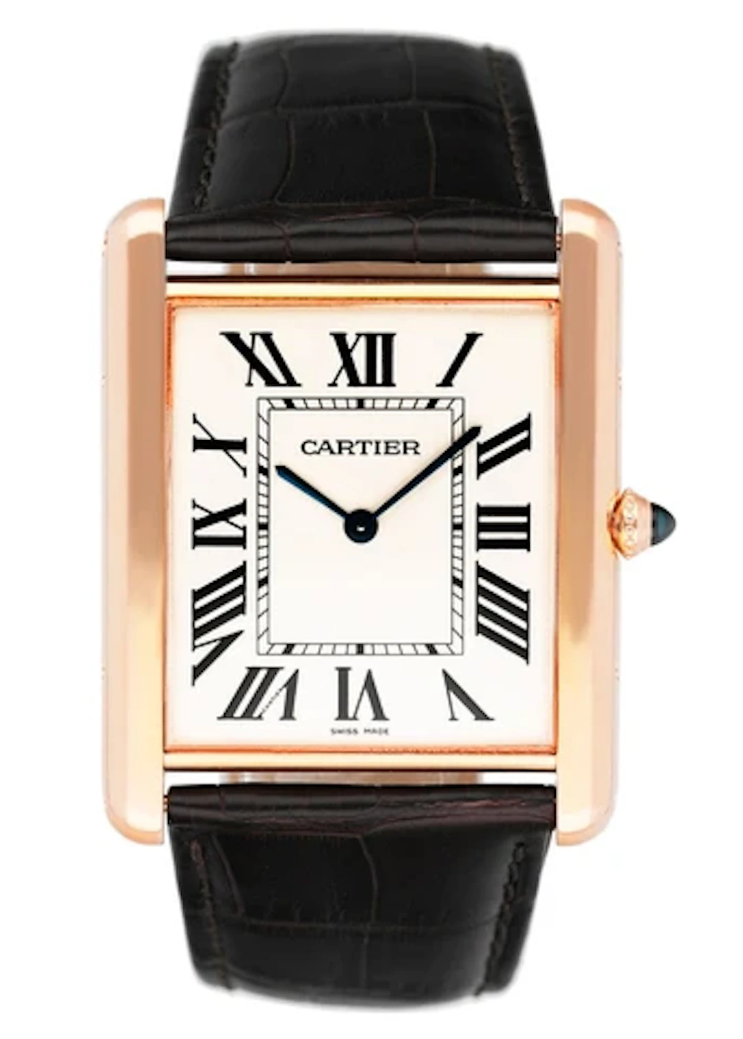 Cartier Tank Louis XL W1560017 18K Rose Gold Mens Watch Box Papers