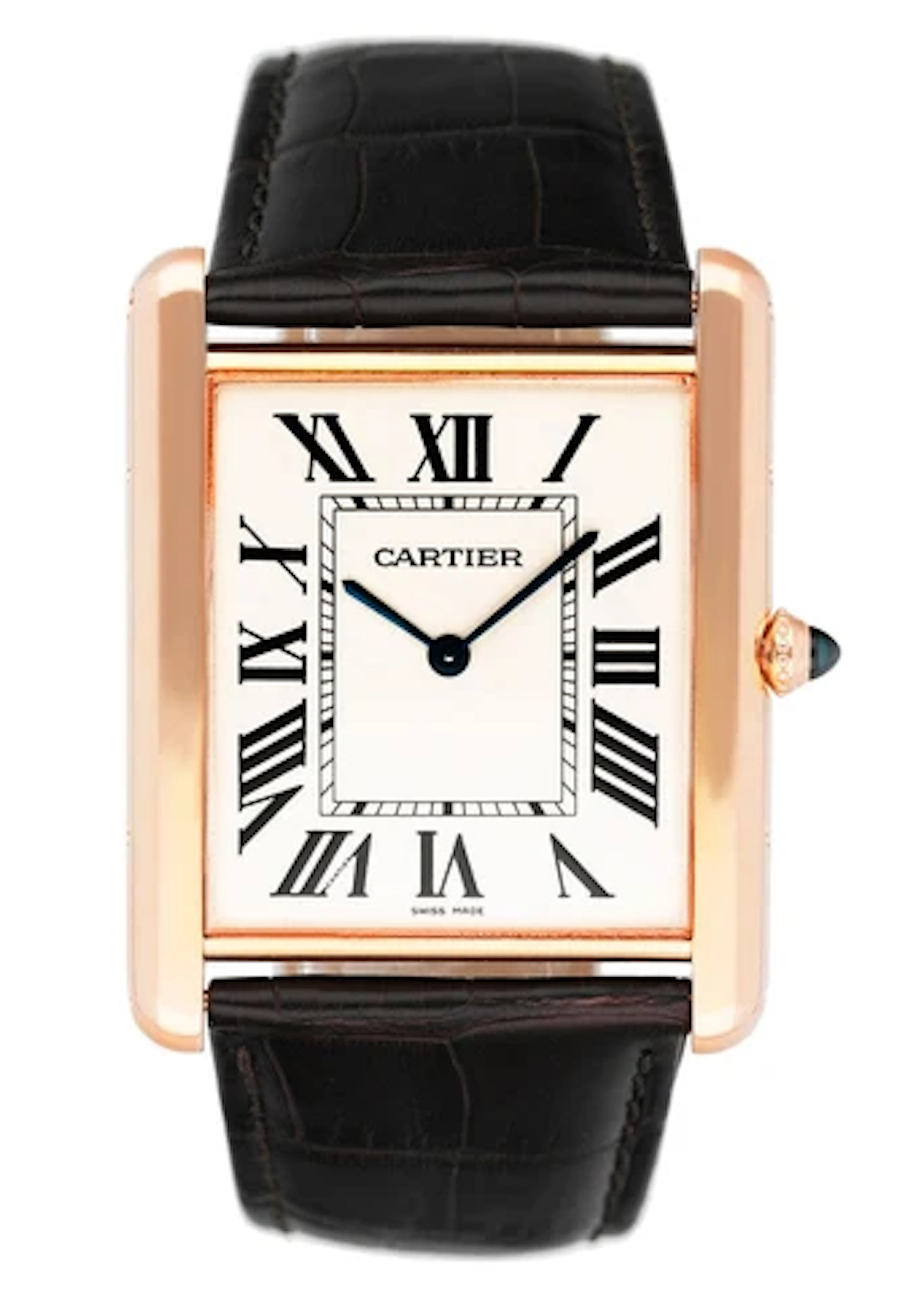 Cartier Tank Louis XL W1560017 18K Rose Gold Mens Watch Box Papers