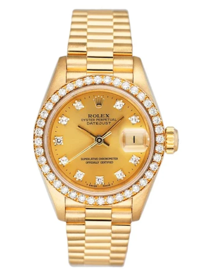 Rolex Datejust 69138 Diamond Dial & Bezel Ladies Watch Box Papers