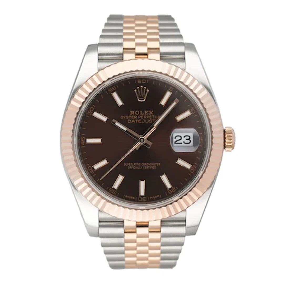 Rolex Datejust 41 126331 Chocolate Dial Rose Gold Mens Watch Box Papers