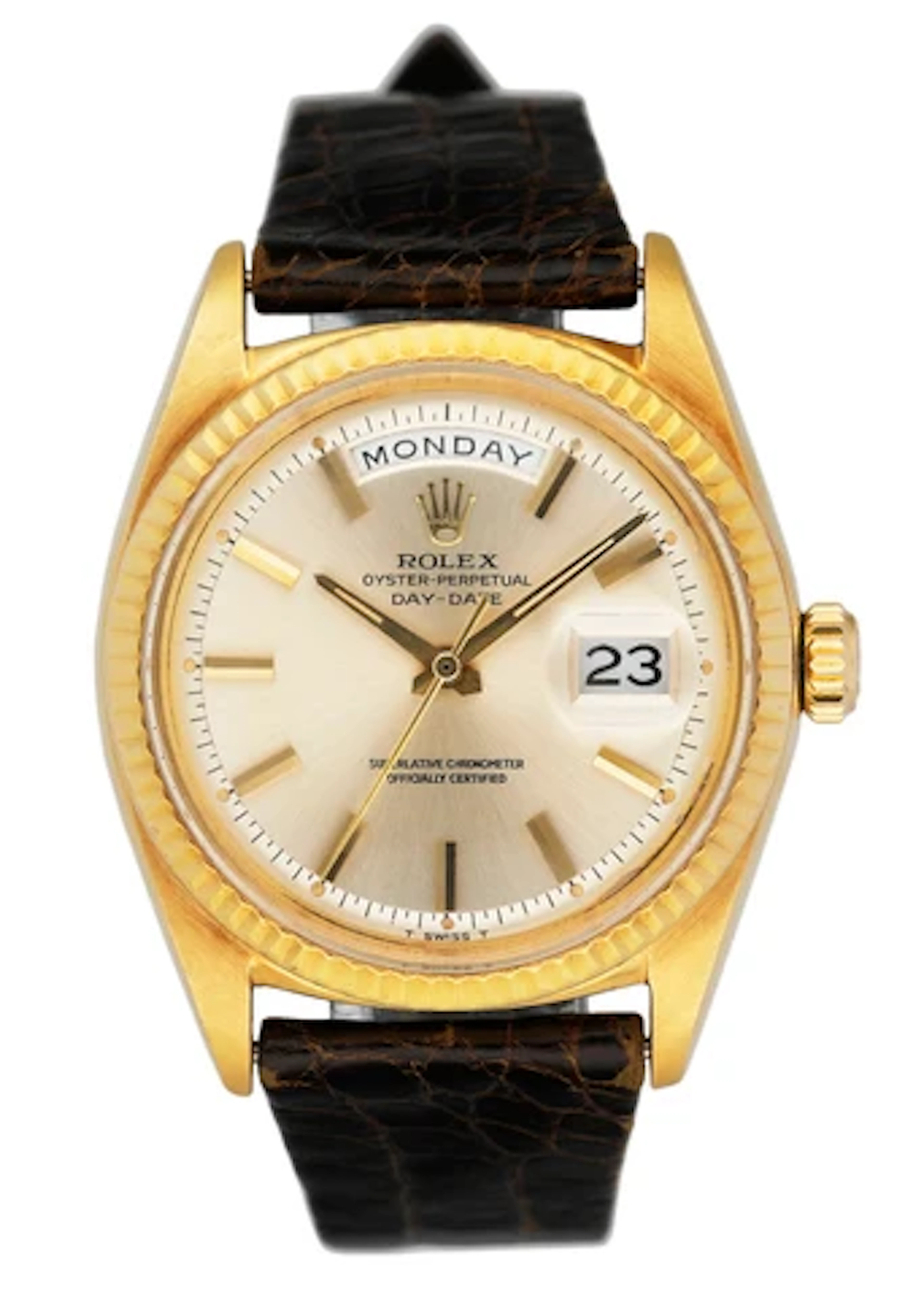Rolex Day Date 1803 Champange Dial Gold Mens Watch With Service Papers
