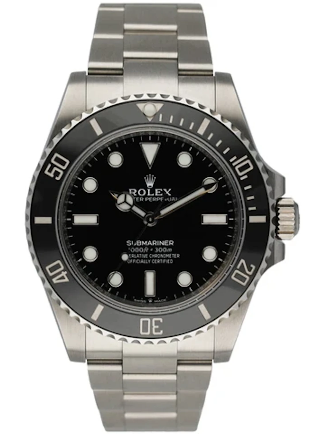 Rolex Submariner 124060 No Date Mens Watch Box & Papers
