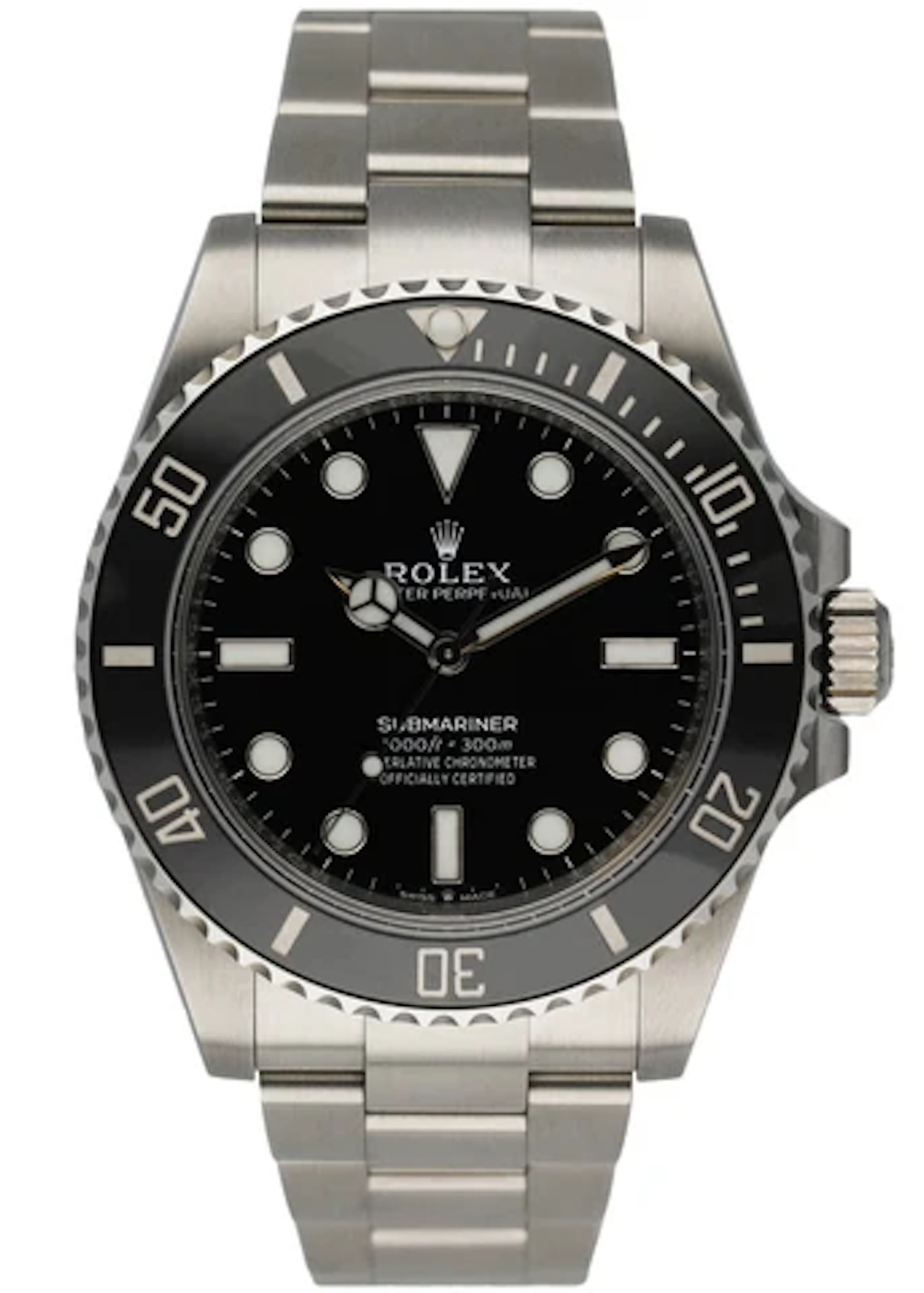 Rolex Submariner 124060 No Date Mens Watch Box & Papers