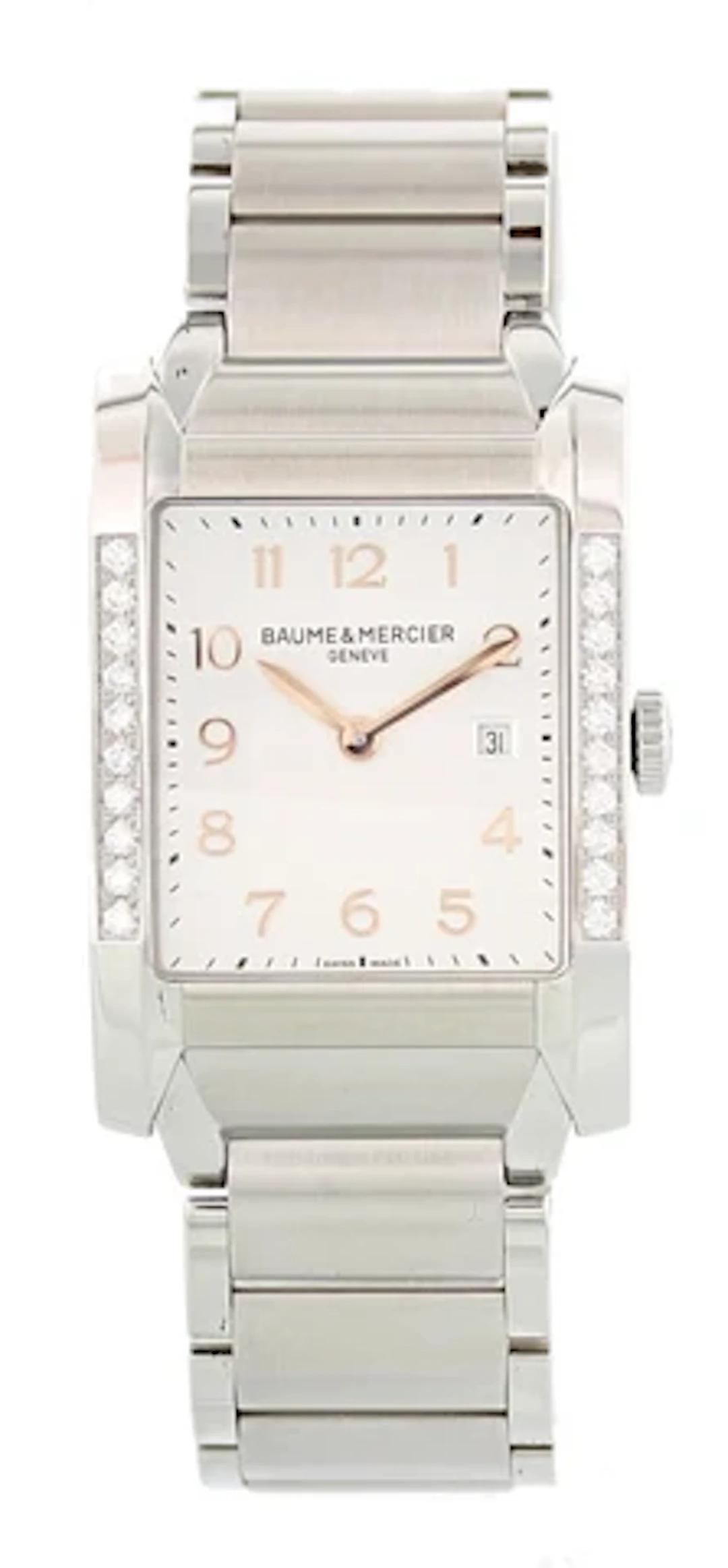 Baume & Mercier Hampton Milleis MOA10023 Steel & Diamonds Ladies Watch