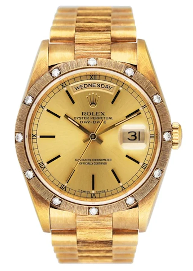 Rolex Day Date 18308 Diamond 18K Yellow Gold Mens Watch