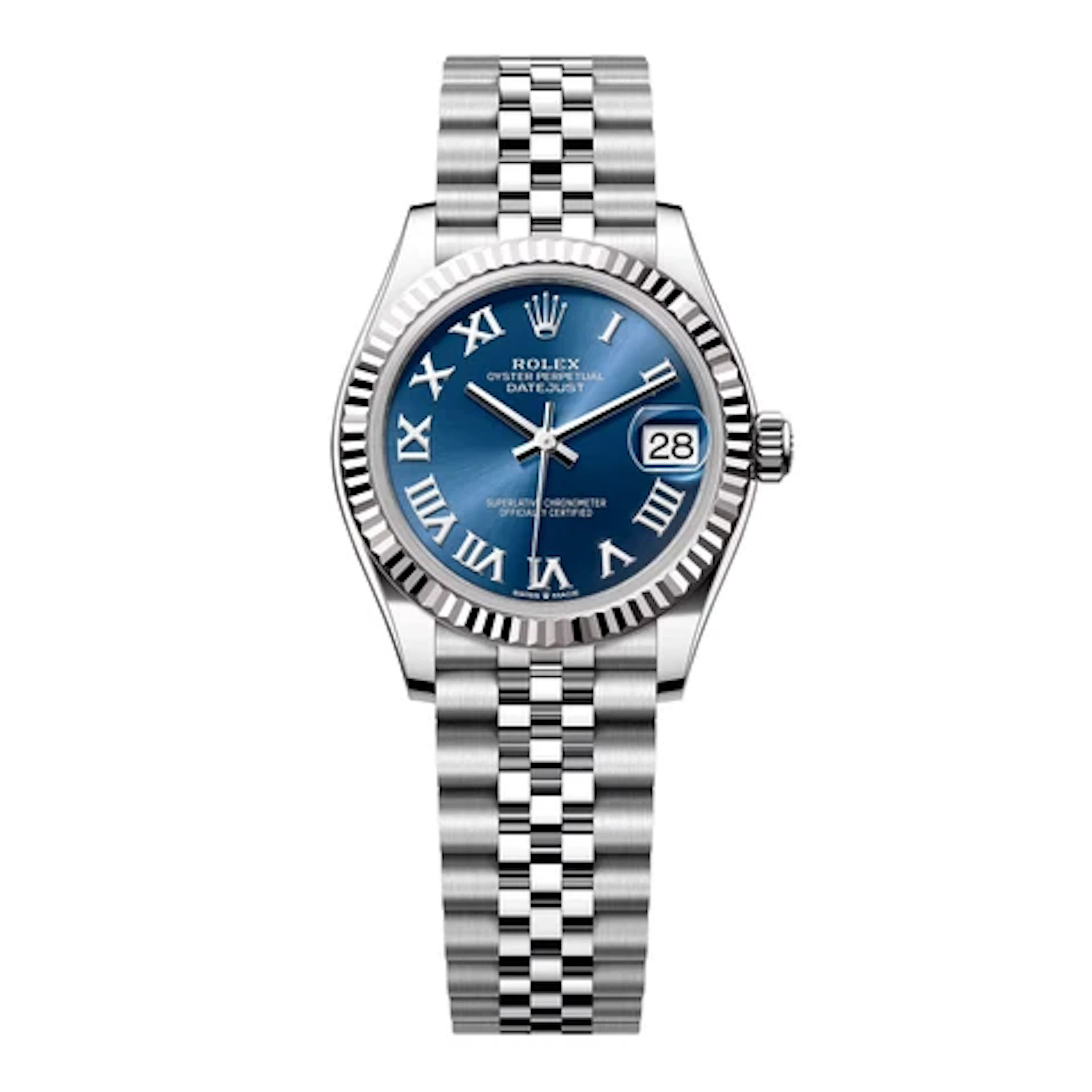 Rolex Datejust 278274 Roman Blue Dial Ladies Watch Box Papers