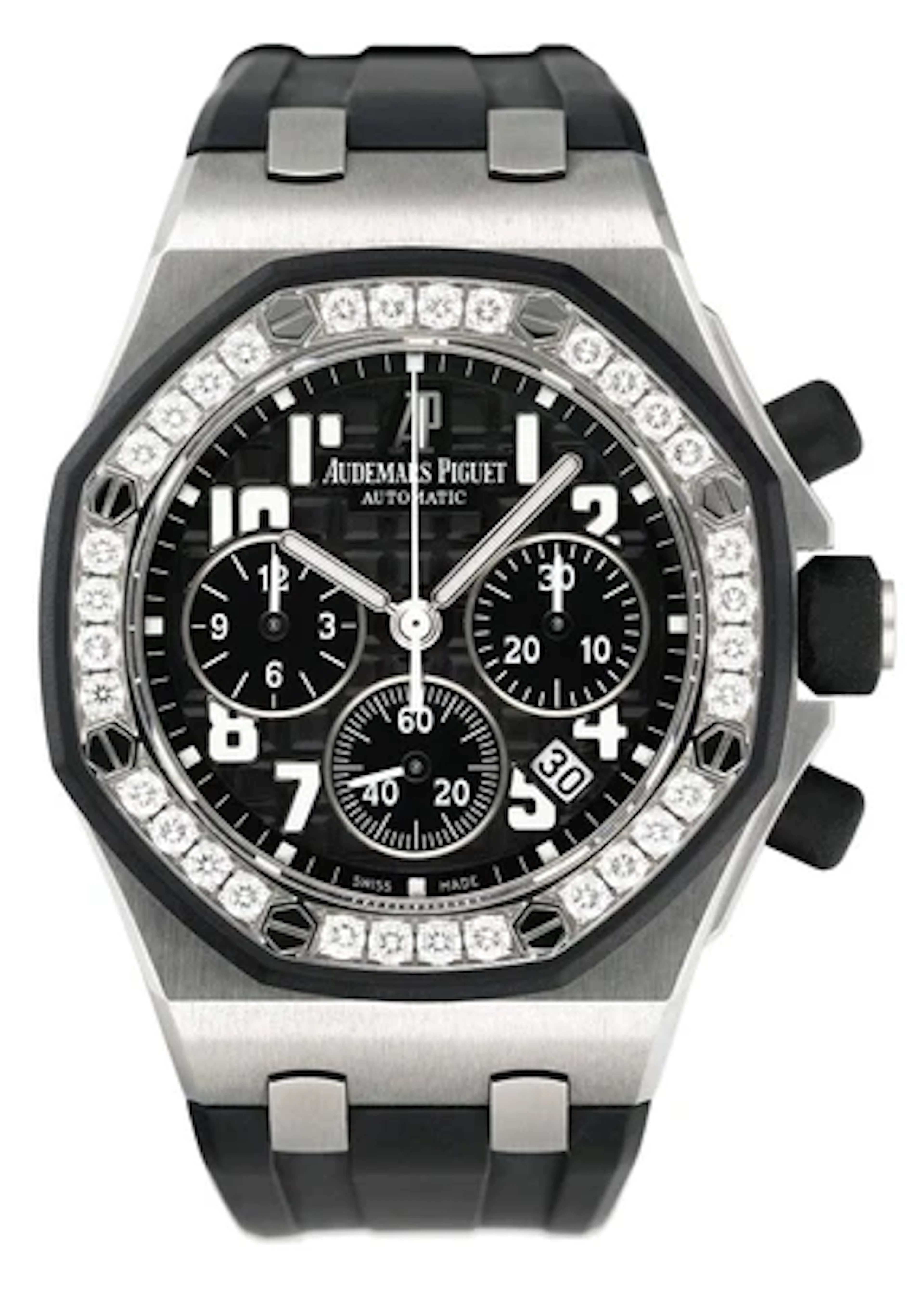 Audemars Piguet Royal Oak Offshore 26048SK Diamond Black Dial Ladies