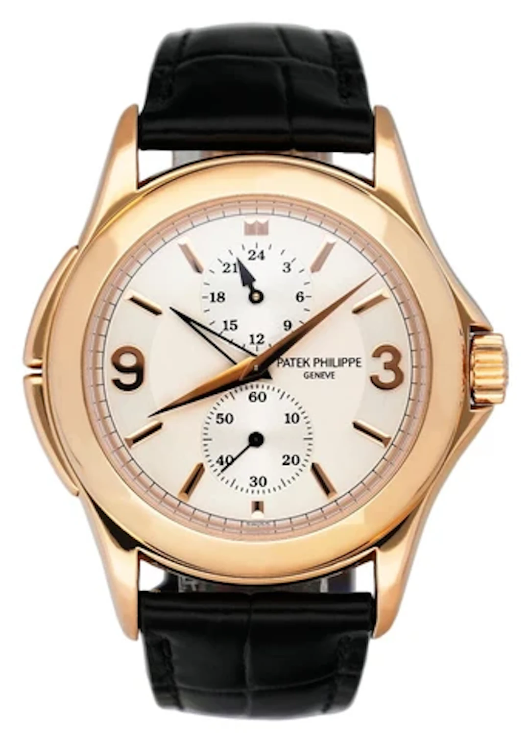 Patek Philippe Calatrava Travel Time 5134R 18K Rose Gold Mens Watch