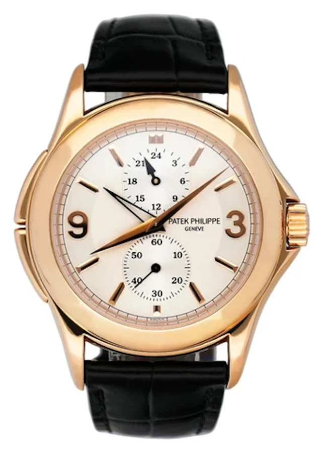 Patek Philippe Calatrava Travel Time 5134R 18K Rose Gold Mens Watch