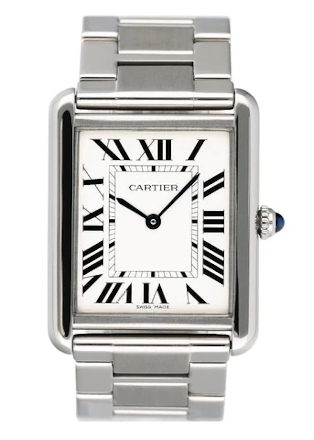 Cartier Tank Solo Large W5200014 Silver Dial Mens Watch