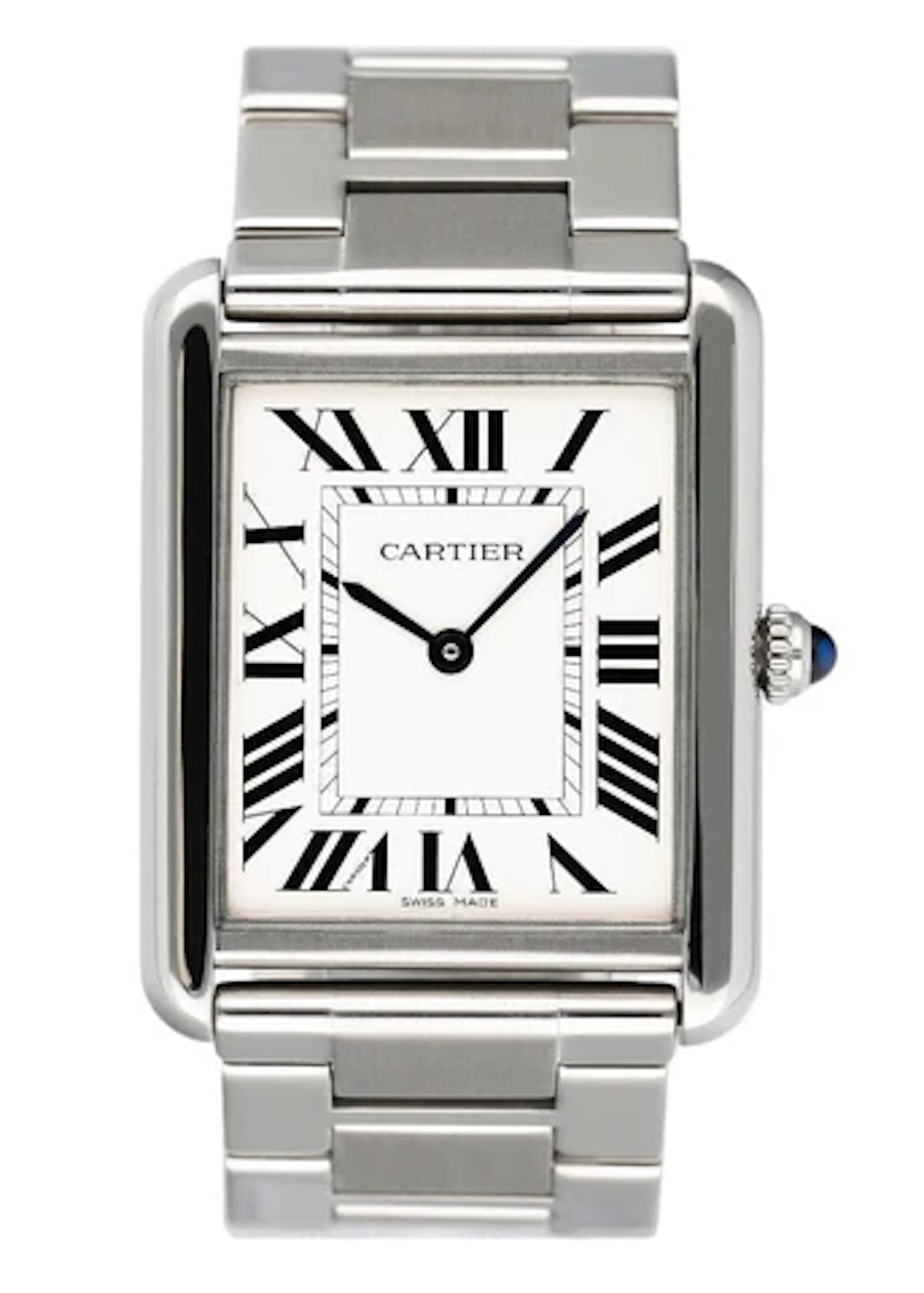Cartier Tank Solo Large W5200014 Silver Dial Mens Watch