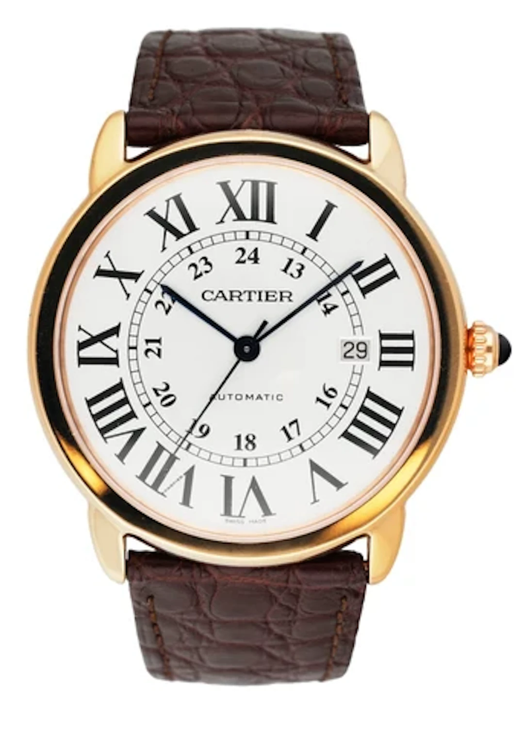 Cartier Ronde Solo W6701009 18K Rose Gold XL Mens Watch
