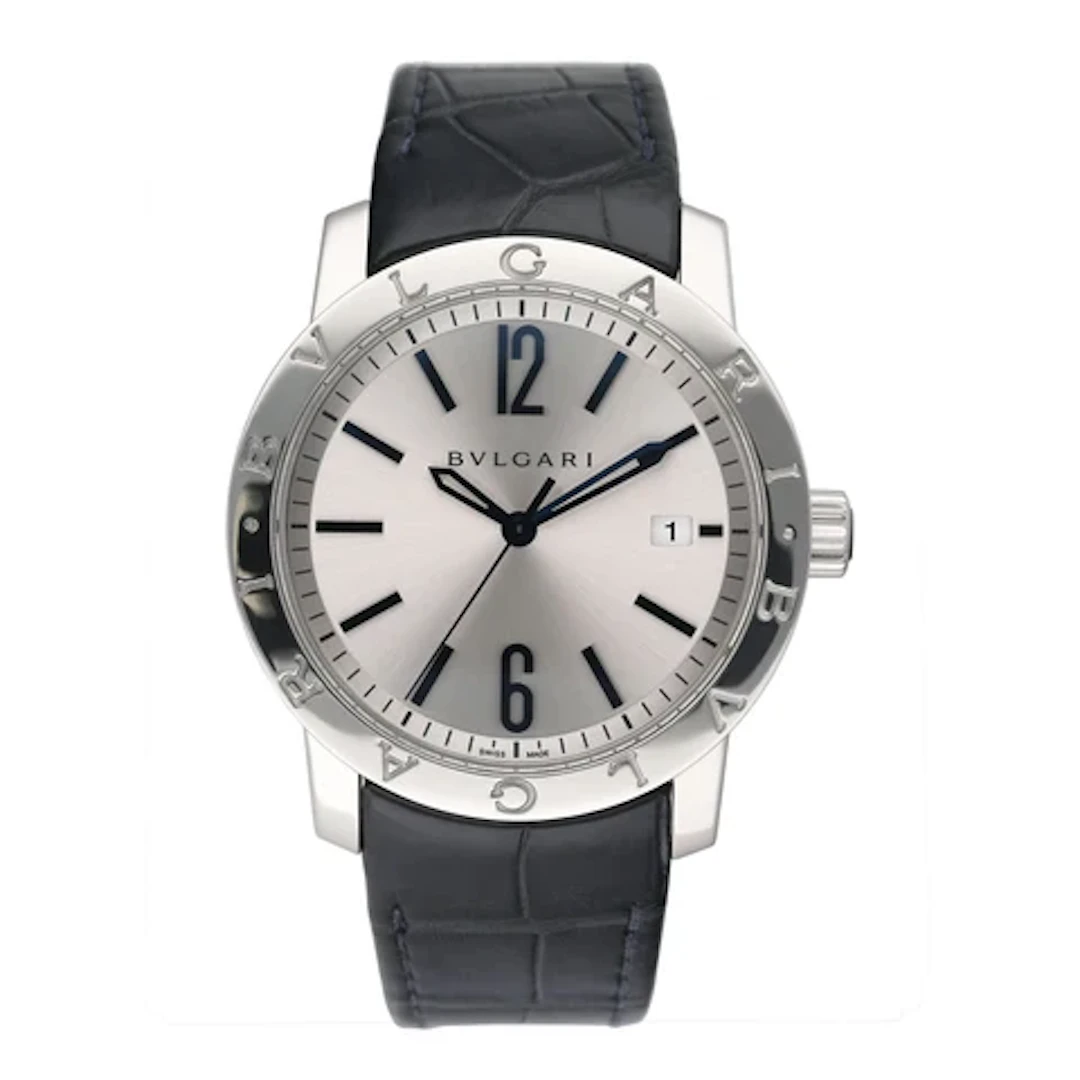 Bvlgari Solotempo BB 39 S Silver Dial Steel Mens Watch Box Papers