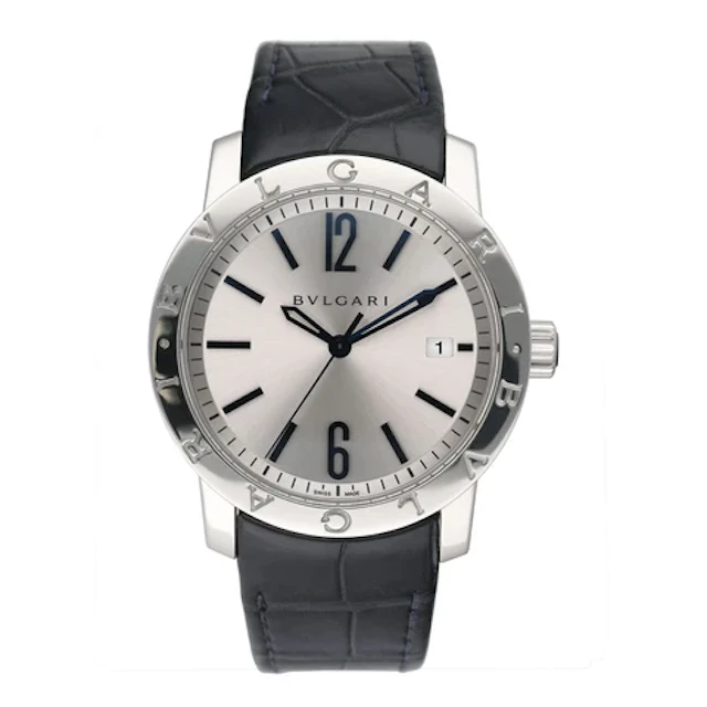 Bvlgari Solotempo BB 39 S Silver Dial Steel Mens Watch Box Papers