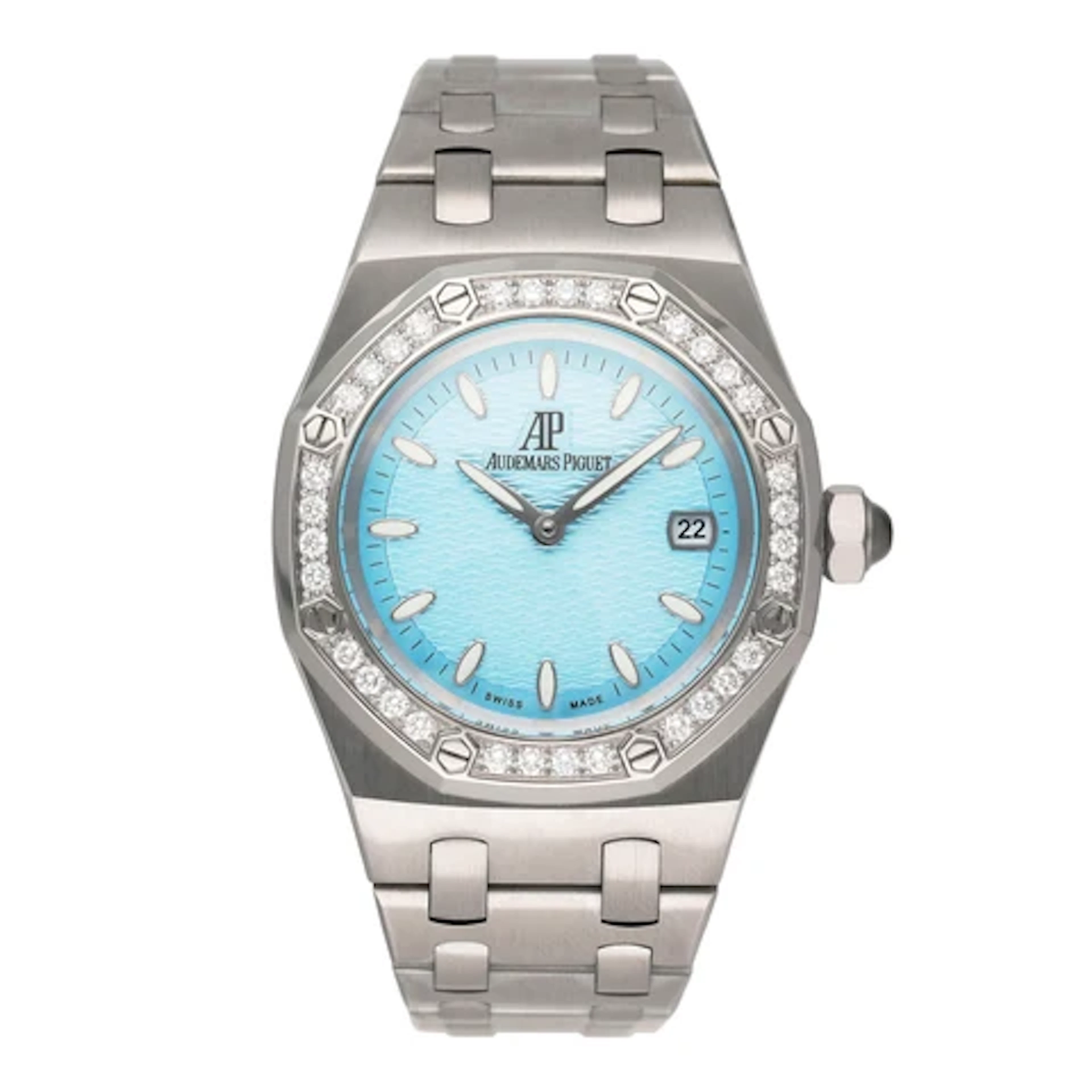 Audemars Piguet 67601ST Diamond Ice Blue Dial Ladies Watch With Papers