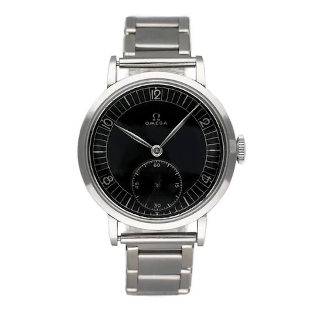 Omega Vintage Black Dial Mens Watch