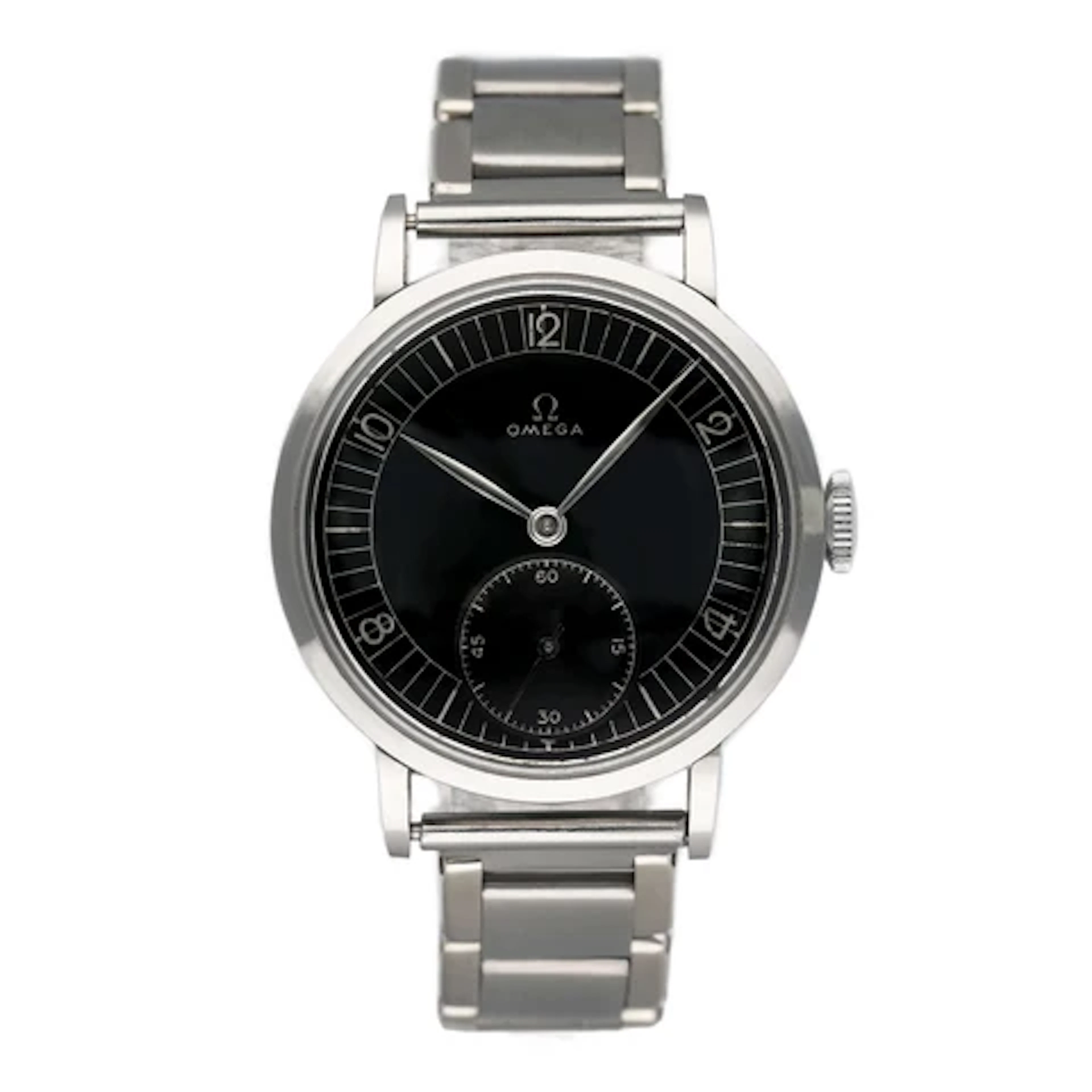 Omega Vintage Black Dial Mens Watch