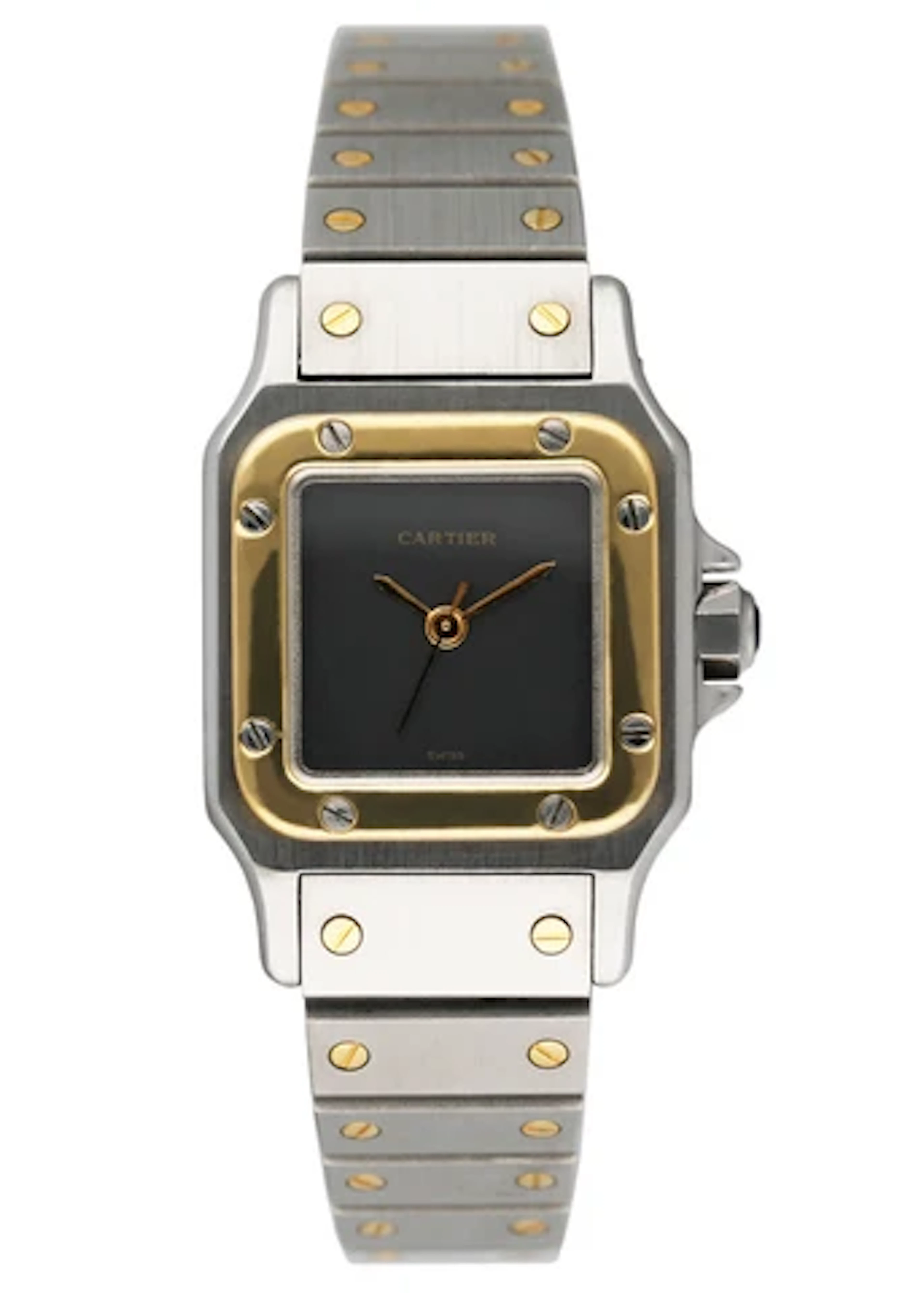 Cartier Santos Galbee Grey Dial Two-Tone Ladies Watch
