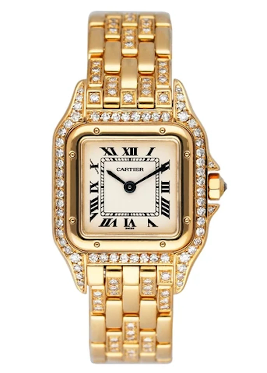 Cartier Panthere WF3001B9 Diamond 18K Yellow Gold Ladies Watch