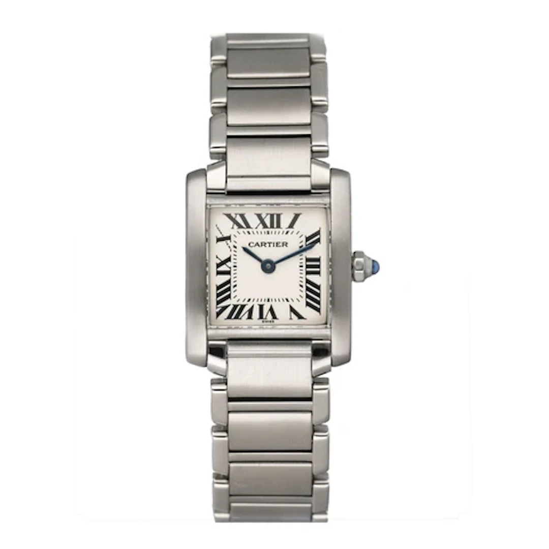 Cartier Tank Francaise W51008Q3 Stainless Steel Ladies Watch Box Papers