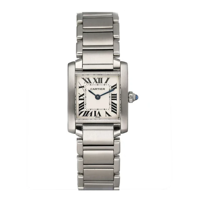 Cartier Tank Francaise W51008Q3 Stainless Steel Ladies Watch Box Papers