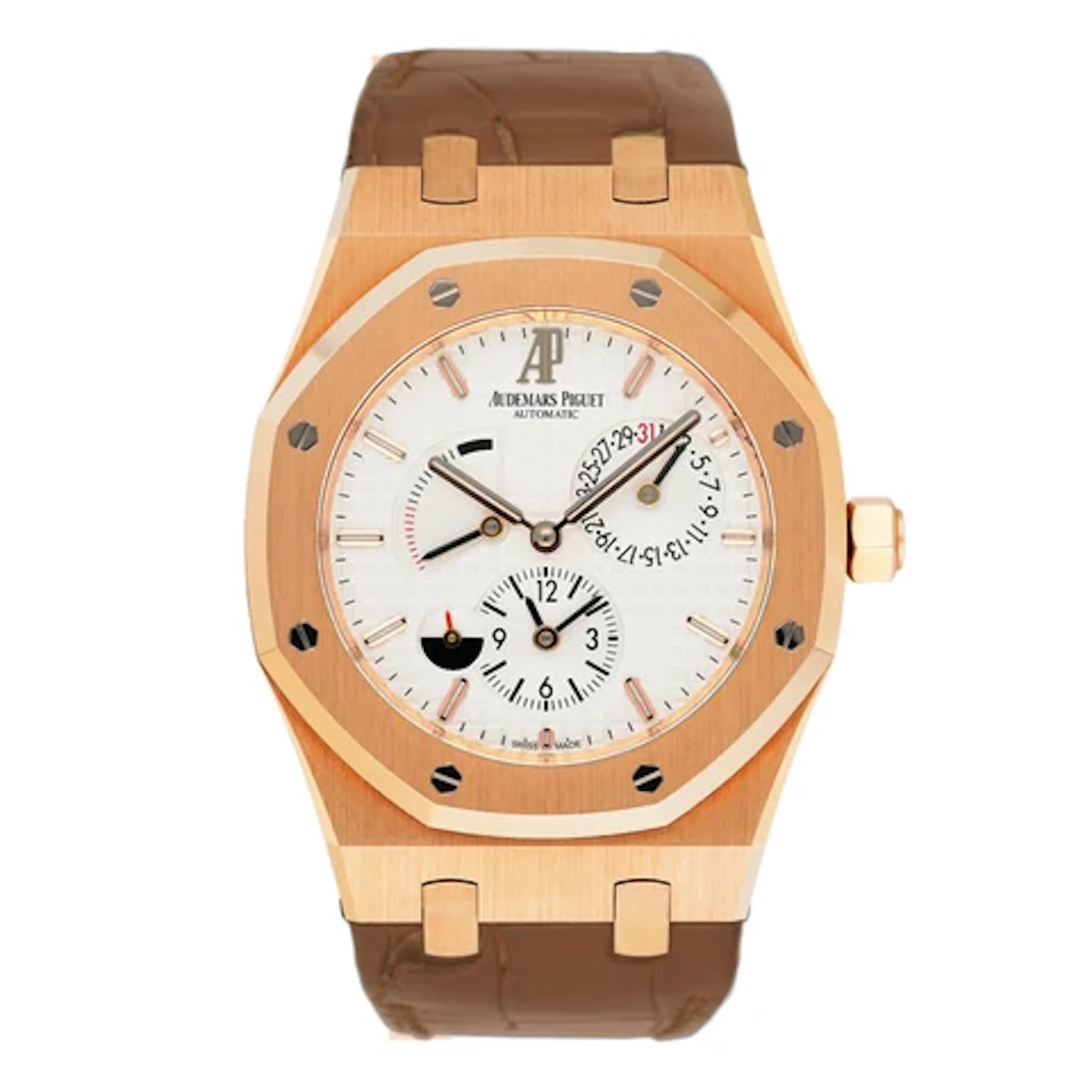 Audemars Piguet Royal Oak 26120OR Dual Time Mens Watch Box Papers