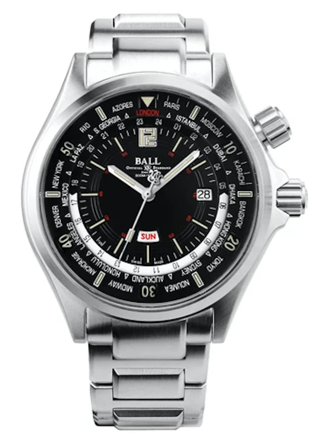 Ball Engineer Master II Diver Worldtime DG2022A Black Dial Mens Watch With Box