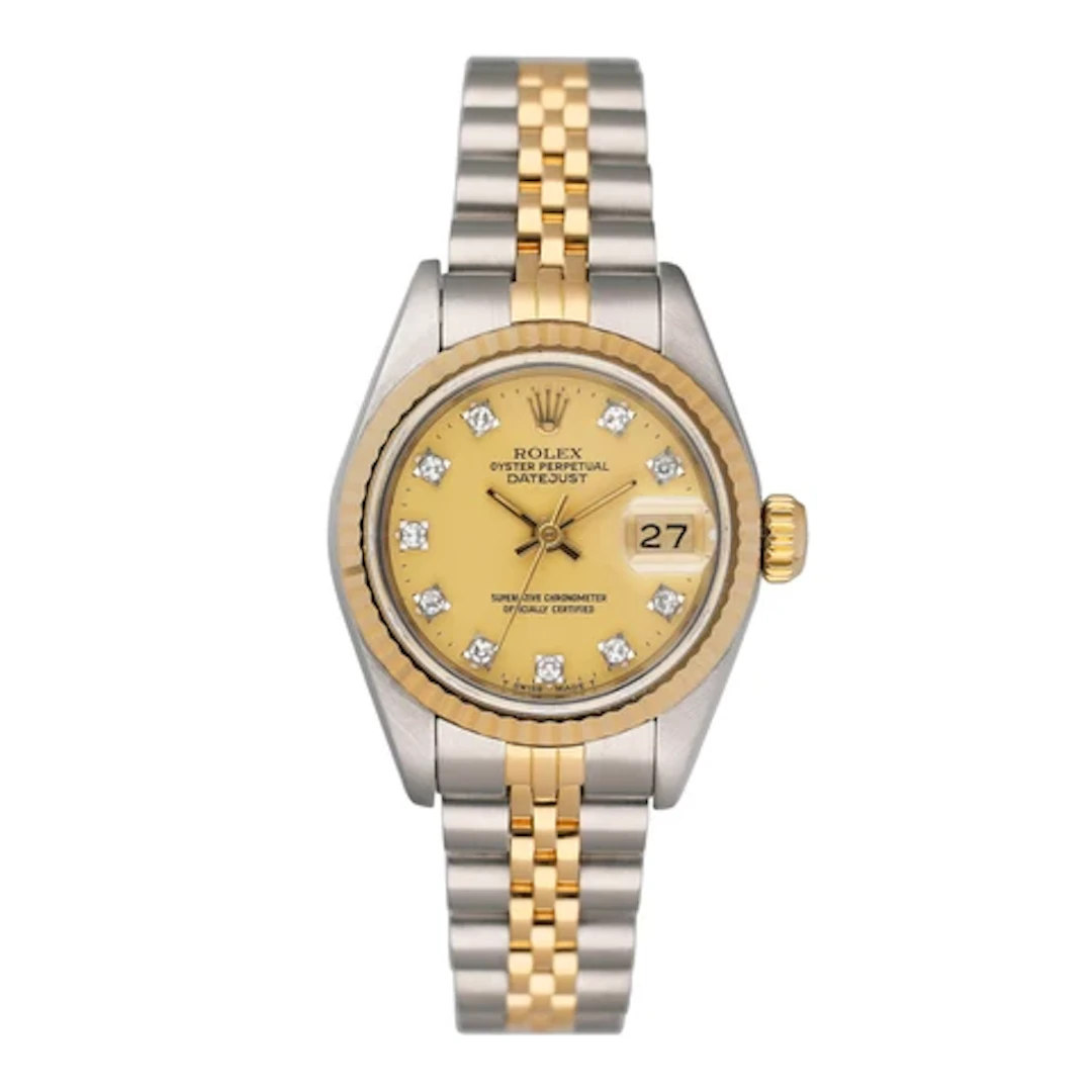 Rolex Datejust 69173 Diamond Champagne Dial Ladies Watch